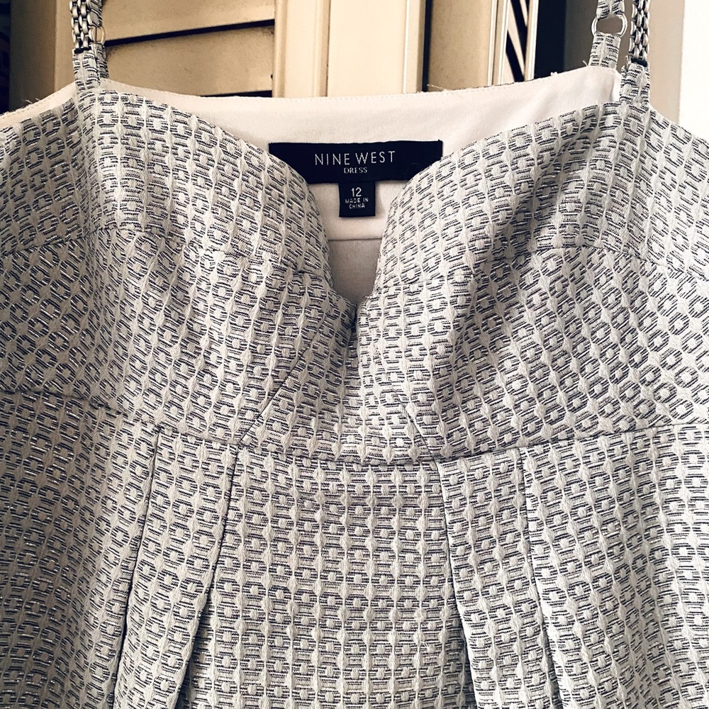 Nine West NWT Stunning Silver Dress